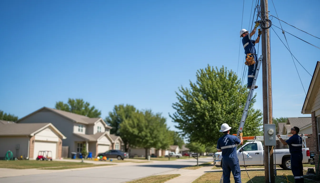Residential electrician providing installation services in Purdon, TX